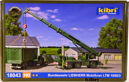 Kibri 18043 (H0) – Bundeswehr Liebherr Mobilkran LTM 1050/3, Bausatz 