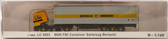 Lemke LC4053 (1:160) – MAN F90 Container Sattelzug, Bertschi 