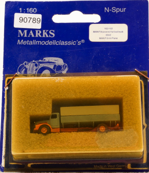 Marks 6502 (1:160) – MAN F8 Pritsche mit Plane, Metallmodell 