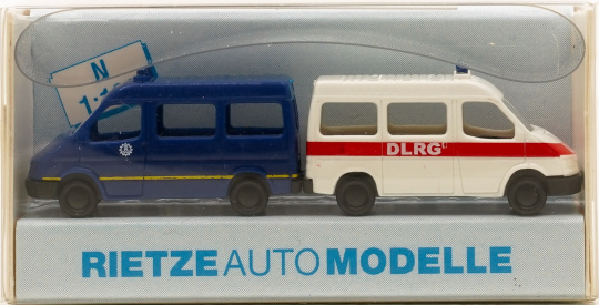 Rietze 16018 (1:160) – 2x Ford Transit, THW + DLRG 