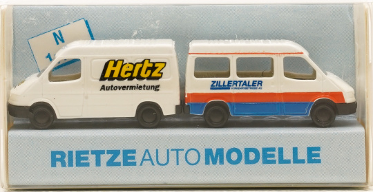 Rietze 16025 (1:160) – Ford Transit Zillertaler + Ford Transit Hertz 