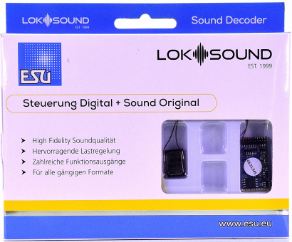 ESU 58412 – LokSound 5 DCC/MM/SX/M4 -Leerdecoder-, PluX22 
