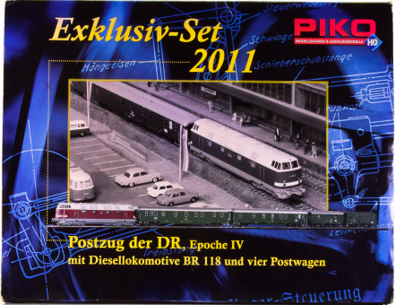 GebrauchteModellbahn | Piko 58210 (AC) – 5-teiliger Postzug mit BR 118 und  4 Postwagen der (D)DR, digital | Erste Klasse aus 2. Hand