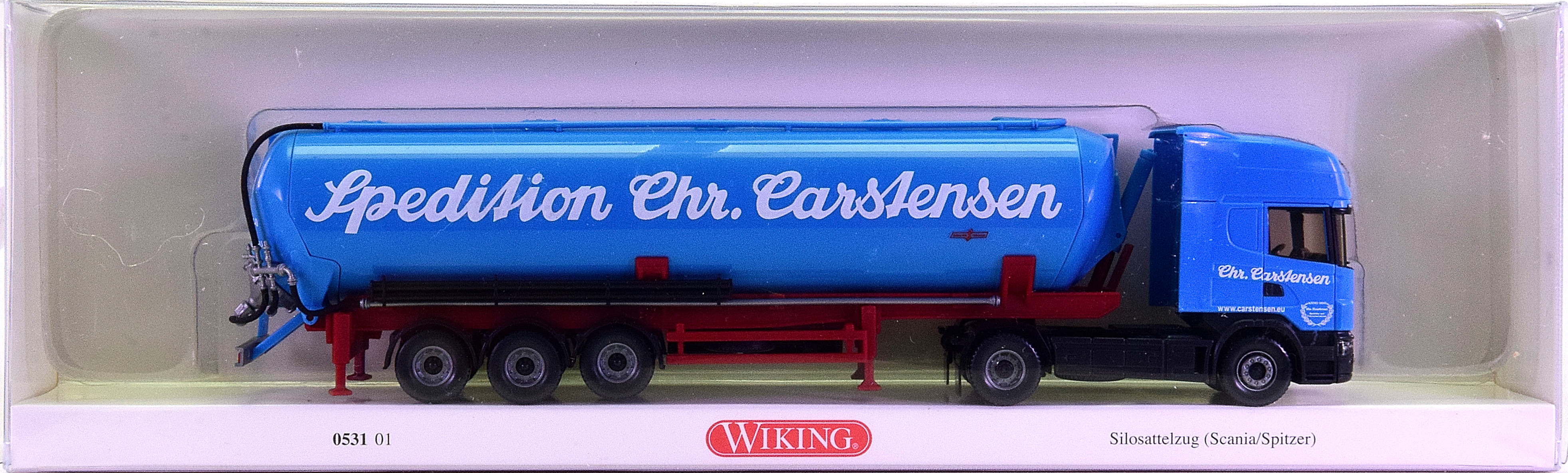 Wiking 0531 01 (1:87) – Scania Spitzer Silosattelzug -Spedition Carstensen-