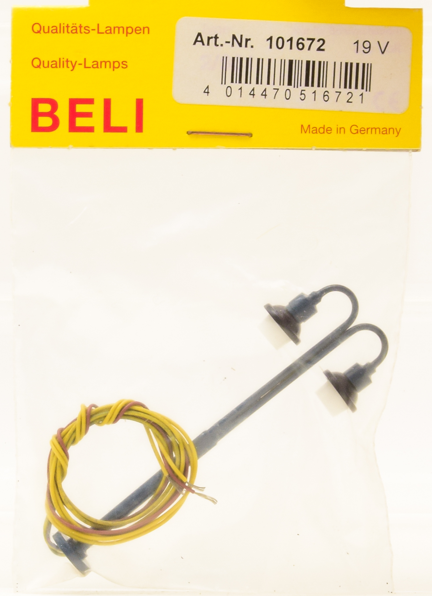 Gebrauchtemodellbahn | Beli 101672 (1:87) – Bogenlampe, 2-Fach, Höhe 73 mm